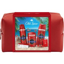 Old Spice Captain Çantalı Erkek Hediye Seti: Captain Stick Deodorant 50 ml, Captain Sprey Deodorant 150 ml ve Captain Duş Jeli 250