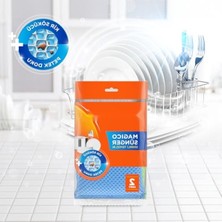 AKS Petek Dokulu Bulaşık Süngeri, 2'li Paket, Çizmez Kir Sökücü