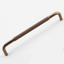 AKS Tırtıklı Bronz Metal Kulp 224 mm 22.4 cm Mobilya Çekmece Dolap Dolabı Modern Kapak Kulpları