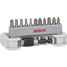AKS Bosch Professional Pro 11 + 1 Parça.-Set Ekstra Sert Tornavida Ucu Phillips-Yıldız, Pozidriv Yıldız ve Iç-Torx-Vida Için