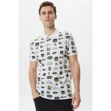 Lacoste Men's Slim Fit Polo T-Shirt Erkek Polo Yaka Tişört Beyaz