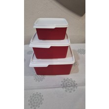 Tupperware 3lü Kare Saklamaseti