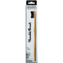 AKS The Humble Co. - Humble Brush Bambu Diş Fırçası Siyah | Orta Kıllar | Biyobozunur, Çevre Dostu, Günlük Ağız Bakımınız Için Vegan, Diş Hekimi Onaylı (1 Paket)