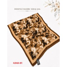 Sedef Kaliteli Desenli Bambu Kraş Şal