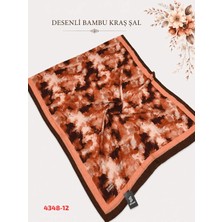 Sedef Kaliteli Desenli Bambu Kraş Şal