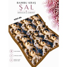 Sedef Desenli Bambu Kraş Şal