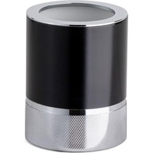 AKS System Tezgah Üstü Diş Fırçalığı Krom-Siyah Renk 102X80X80 mm Krom Tek Ebat BA2005 007 Cr-Al6