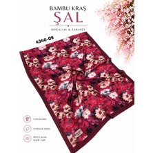 Sedef Desenli Bambu Kraş Şal