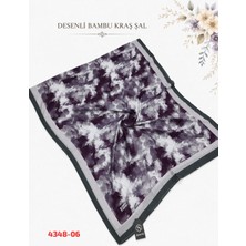 Sedef Kaliteli Desenli Bambu Kraş Şal