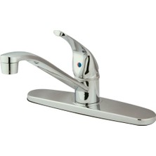 AKS Kingston Brass KB5710 Chatham Tek Kollu Saplı Mutfak Musluğu, Püskürtücüsüz, 20 Cm, Cilalı Krom
