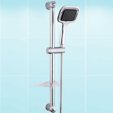 AKS Duş Seti Sürgülü Banyo Duş Başlığı Seti Fiskiyesi Telefonu Kare Başlık Metal Hortum