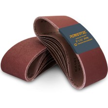 AKS Powertec 11043-2 3 x 21 Inç Alüminyum Oksit Zımpara Kayışı Çeşitliliği, 5 Adet 40/80/120/240 Tanecikli, 20 Adet