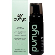 AKS Punya Care Lavaya Lavanta & Papaya Yüz Temizleme Köpüğü - Doğal Gözenek Arındırıcı ve Aydınlatıcı Cilt Temizleyici -%100 Vegan Clean Beauty Formül - 150 ml