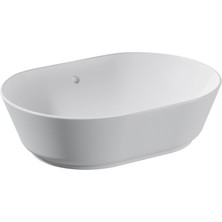 AKS Vitra Geo 7427B003-0012 Oval Çanak Lavabo, 55 Cm, Beyaz