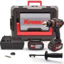 AKS Kress KUC33.1 20VOLT/5.0AH Li-Ion 95NM Çift Akülü Kömürsüz Profesyonel Şarjlı Darbeli Matkap