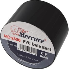 AKS BADEM10 Elektrikçi Bandı Siyah Izole Elektirik Kablo Bant Bandı Pvc 0.13 mm Kalınlık 50 mm Geniş 25 Metre