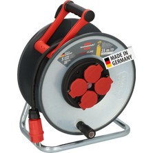 AKS Brennenstuhl Professional Steelcore Serisi H07RN-F 3g2.5 Kablolu Sigorta Şalterli IP44 Lisanslı 25 Metre Makaralı Priz