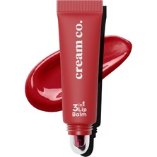 AKS Cream Co. Nemlendirici Parlatıcı 3in1 Lip Balm, Dudak Bakım, Strawberry Sorbet Kırmızı, Hyaluronik Asit Seramid