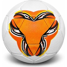 Aksu Futbol Topu Dikişli Tpu Deri 5 Numara 380GR 32 Panel (Turuncu-Siyah-Beyaz/bsf-15)