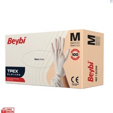 AKS Beybi Tpex Çok Amaçlı Eldiven - Krem - 100'LÜK Kutu - Small