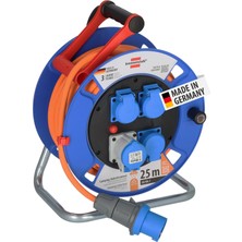 AKS Brennenstuhl Camping Serisi IP44 Lisanslı Emniyet Şalterli 3 Yıl Garantili 25 Metre Uzatmaya Sahip Makaralı Kablo H07RN-F 3g2.5