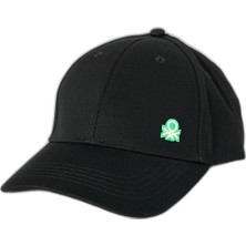 United Colors Of Benetton Erkek Cappello C/visiera 6WEPVA001 Kış Aksesuar Seti, Siyah, Tek Boy