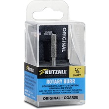 AKS Kutzall Orijinal Silindir Döner Uç, 1⁄8" Şaft, Kaba - Dremel, Foredom, Dewalt, Milwaukee Için Ahşap Işleme Ek Parçası. Aşındırıcı Tungsten Karbür, 1⁄8" (3.1mm) Çap. x 7⁄8" (22.2mm) Uzunluk, C-18-E