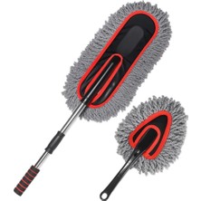 AKS Coofbe 2 Adet Set Profesyonel Püsküllü Mikrofiber Araç Yıkama Fırçası Toz Alma Fırçası Araç Paspası