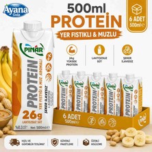 Pınar Proteın Yer Fıstıklı ve Muzlu 500ML x 6 Adet