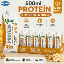 Pınar Proteın Yer Fıstıklı ve Muzlu 500ML x 12 Adet
