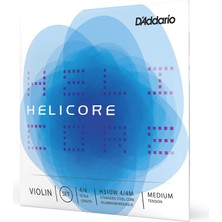 AKS D'addario H310W-4/4M Helicore Violine Saitensatz Mehrfach Verdrillter Stahlkern 4/4 Medium