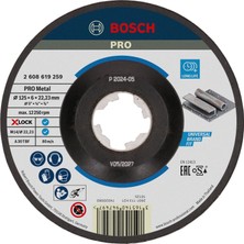 AKS X-Lock - 125 * 6, 0 mm Expert Serisi Bombeli Metal Taşlama Diski (Taş)