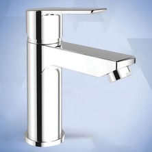 AKS Mars Mix Batarya Krom Lavabo Banyo Mutfak Musluğu Musluk Mermer Tezgah Üstü Çift Su Giriş Evye