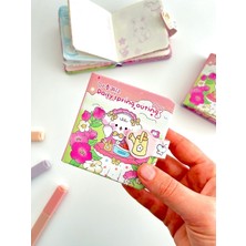 Kağıt Gemi Dükkan Daisy Spring Picnic Sert Kapaklı 130 Yaprak Renkli Mini Planlayıcı/not Defteri/mıknatıslı Ajanda