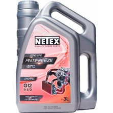 AKS Netex Antifriz 3 Lt Long Life Organic Antifreeze Kırmızı-37 Yarı Konsantre - Ntx Cwr 0337