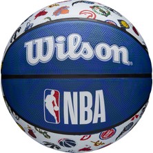 AKS Wilson Basketbol Nba All Team, Dış Mekan, Kauçuk, Boyut: 7, Kırmızı/beyaz/mavi