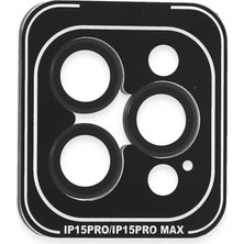 iPhone 15 Pro Max Pvd Metal Kamera Lens - Siyah