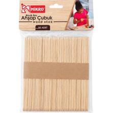 AKS Mikro Büyük Boy Ahşap Dil Çubuğu Abeslang Naturel 50 Adet