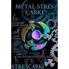 Oyuncak Sahili Stres Çarkı Metal Yıldızı Model Uzun Süreli Stabil Sessiz Dönüş Samuray Balta Version Diecast Akalite Rulman 6cm Çark 3 Kol