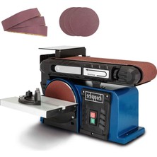 Scheppach Aksesuarlı BTS900 Bantlı Disk Zımpara Makinesi | 370W Zımpara Makinesi | 230V | 2850 Dak-1 | Zımpara Pedi Çapı 150MM | 3x Zımpara Kağıdı ve 3x Zımpara Kayışı Dahil | Bantlı Zımpara Zımpara C