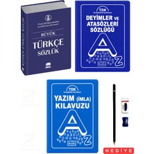 Parıltı Yayınları Büyük Türkçe Sözlük Deyimler ve Atasözleri Sözlüğü Yazım(Imla) Kılavuzu 3 Kitap Set (Biala Kapak)Tdk Son Değişiklikler Esas Alınmıştır Kalem Seti Hediyeli