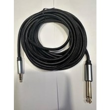 AKS 5 Metre 3.5 mm Stereo 6.3 mm Mono Kablo 5 Metre Amfi Bilgisayar Arası Kablo