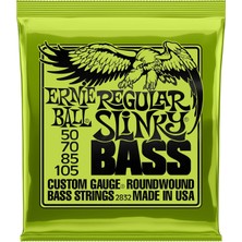AKS Ernie Ball Normal Slinky Nickel Wound Elektro Gitar Telleri, Ölçü 50-105