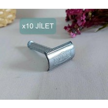 AKS Kaktüskedi Yuma Geleneksel Tıraş Makinesi 10 Yaprak Jiletli - Nostaljik Tasarım, 7480000716935