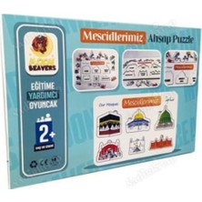 AKS Moon Beavers Mescidlerimiz Islami Eğitici Öğretici Geliştirici Ahşap Sağlıklı Puzzle Oyuncak -