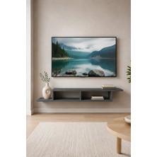 Arnetti Muson Duvara Monte TV Sehpası Antrasit | Raflı Modern TV Ünitesi ve Medya Konsolu