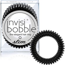 AKS Invisibobble Slim True Black Askılı Paket Saç Lastiği