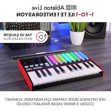 AKS USB Mıdı Klavye Controller, 37 Mini Tuş ve 40 Rgb Ped