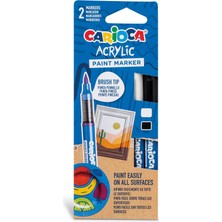 AKS Carioca Akrilik Paint Marker Su Bazli Fırça Uçlu 2'li