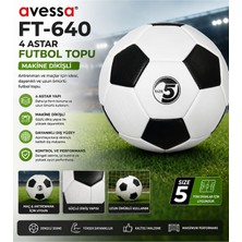Avessa FT-640 4 Astar Makine Dikişli 5 Numara Futbol Topu - 4 Astar - Dayanıklı Dış Yüzey